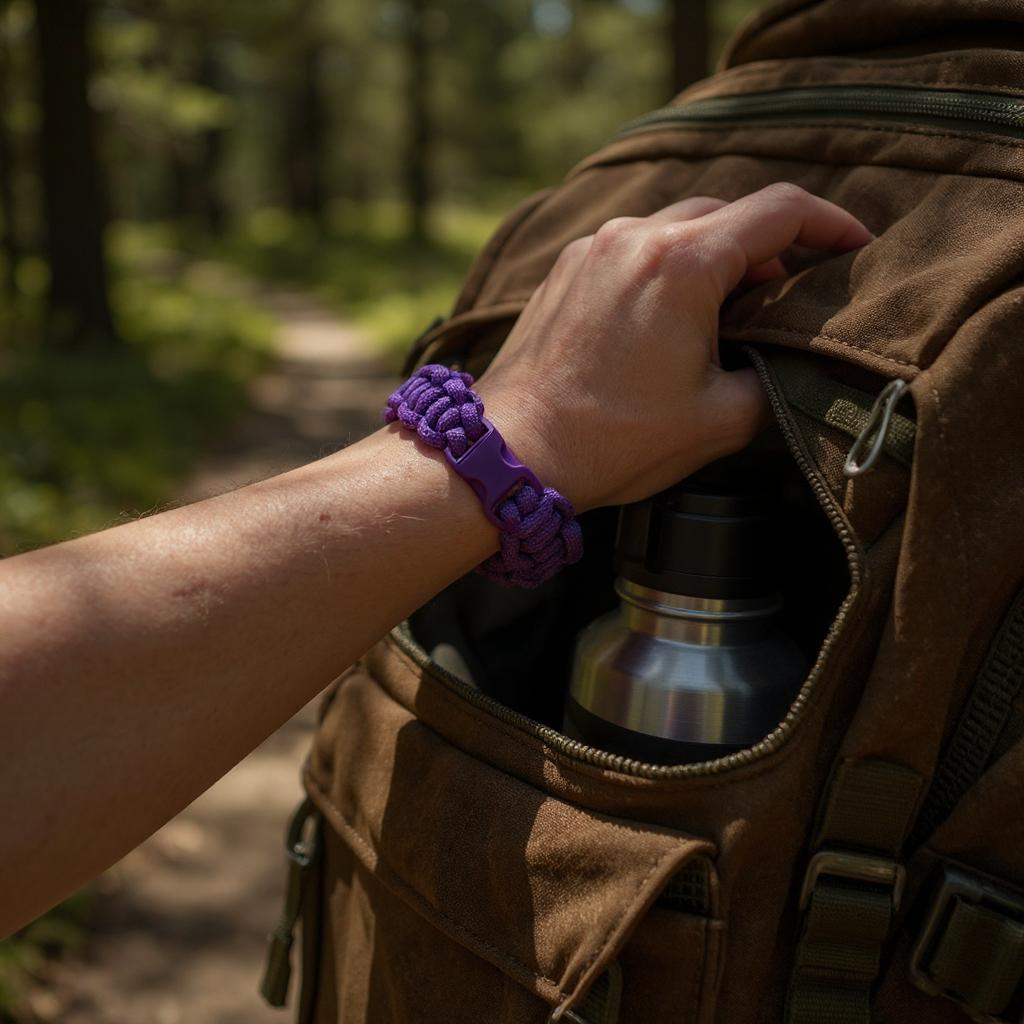 Bracelet en paracorde violet