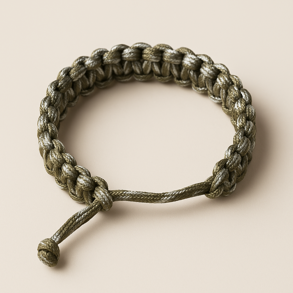 Bracelet en paracorde vert militaire
