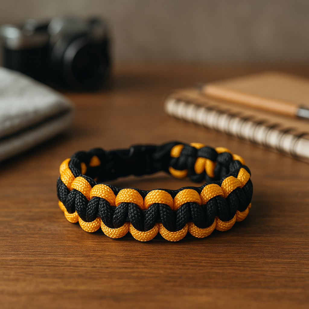 Bracelet en paracorde Jaune et Noir