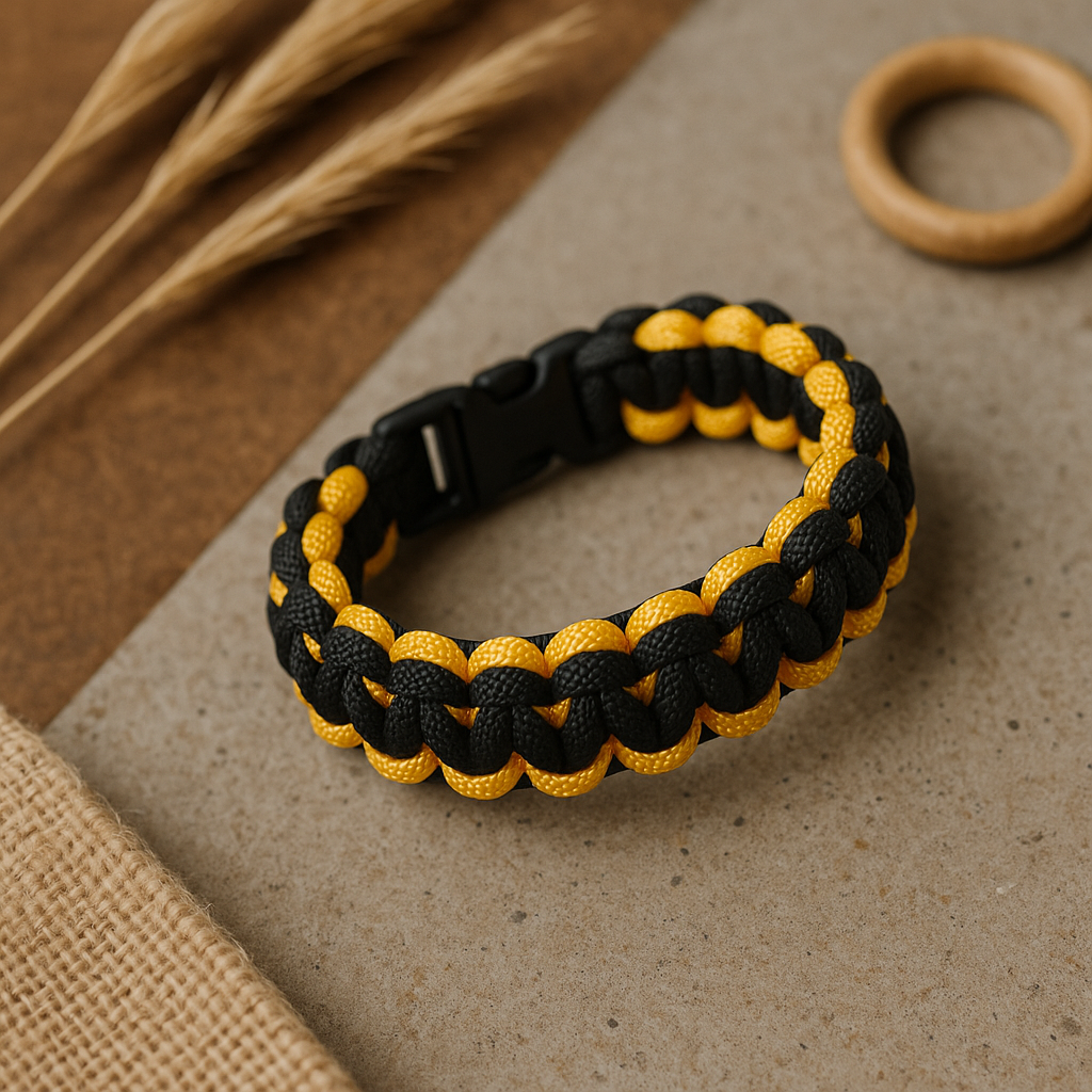Bracelet en paracorde Jaune et Noir