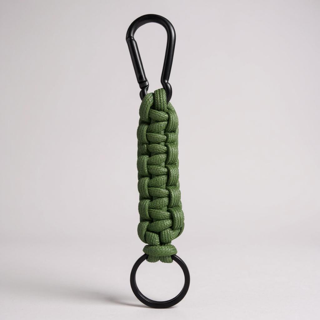 Porte-clés en paracorde vert foncé
