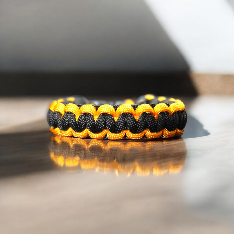 Bracelet en paracorde Jaune et Noir