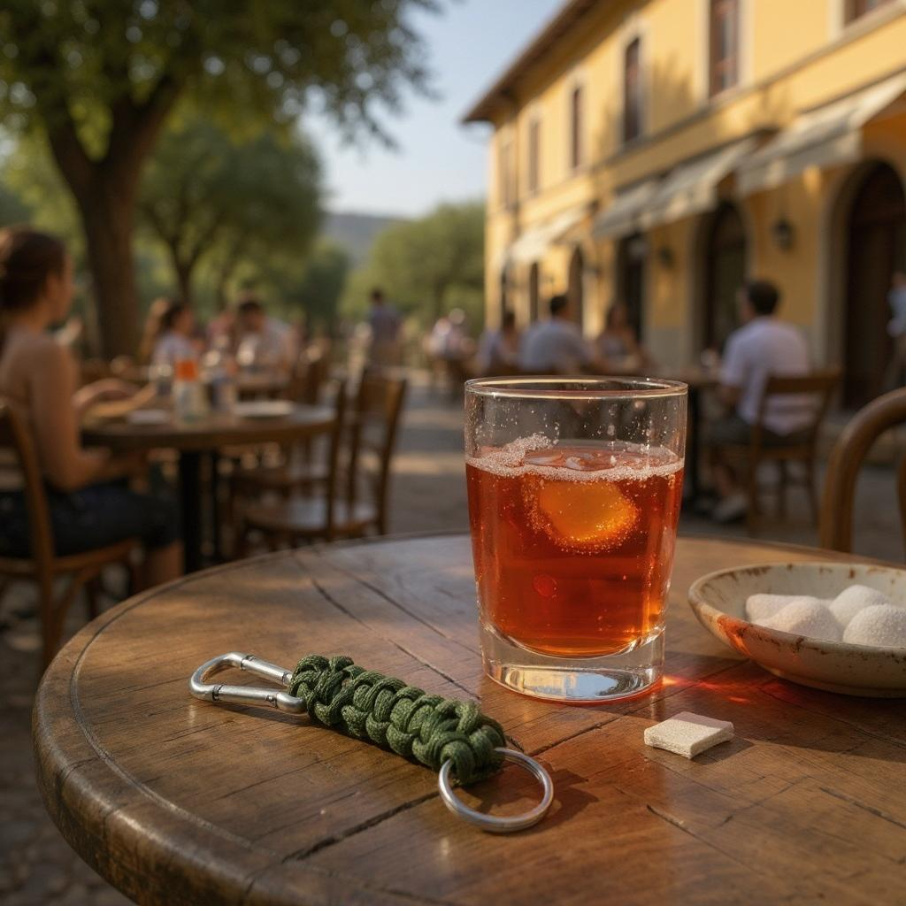 Porte-clés en paracorde vert foncé