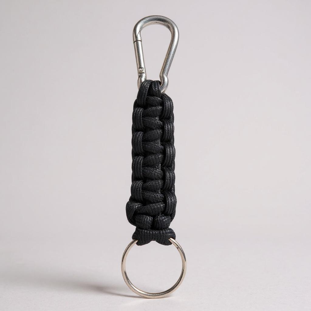 Porte-clés en paracorde noir
