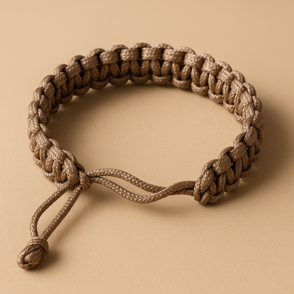 Bracelet en paracorde fin marron