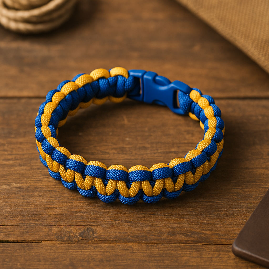 Bracelet en paracorde Jaune et bleu