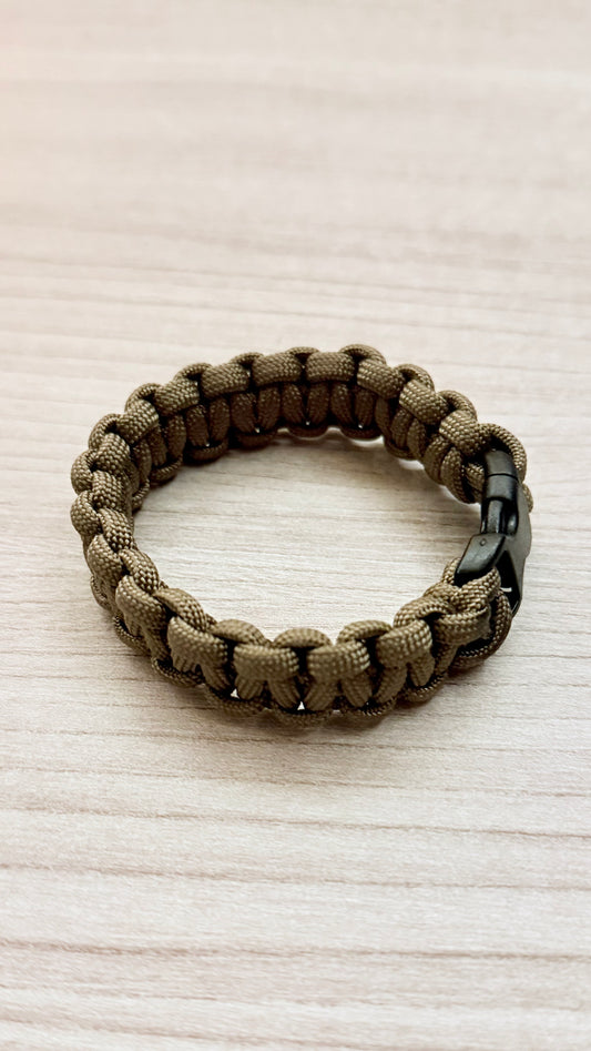 Bracelet en paracorde vert foncé