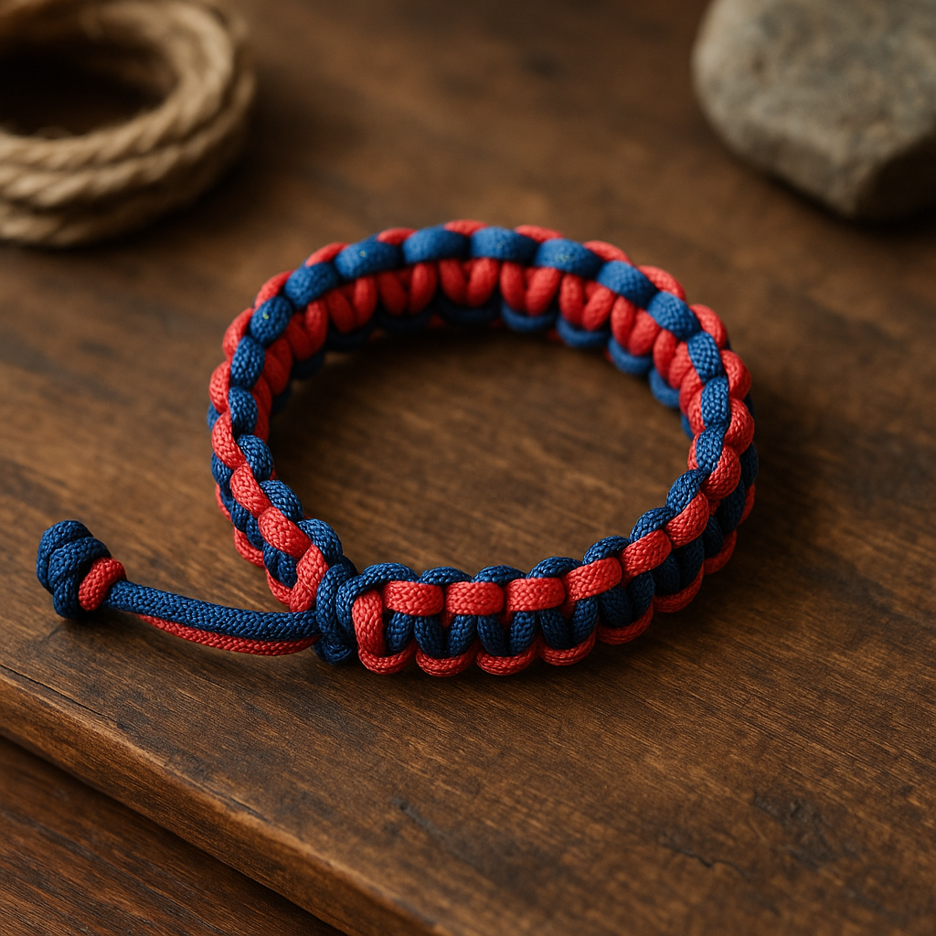 Bracelet en paracorde Rouge et Bleu