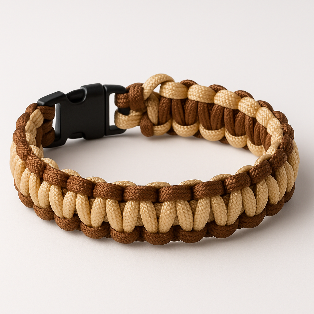 Bracelet en paracorde Beige et Marron