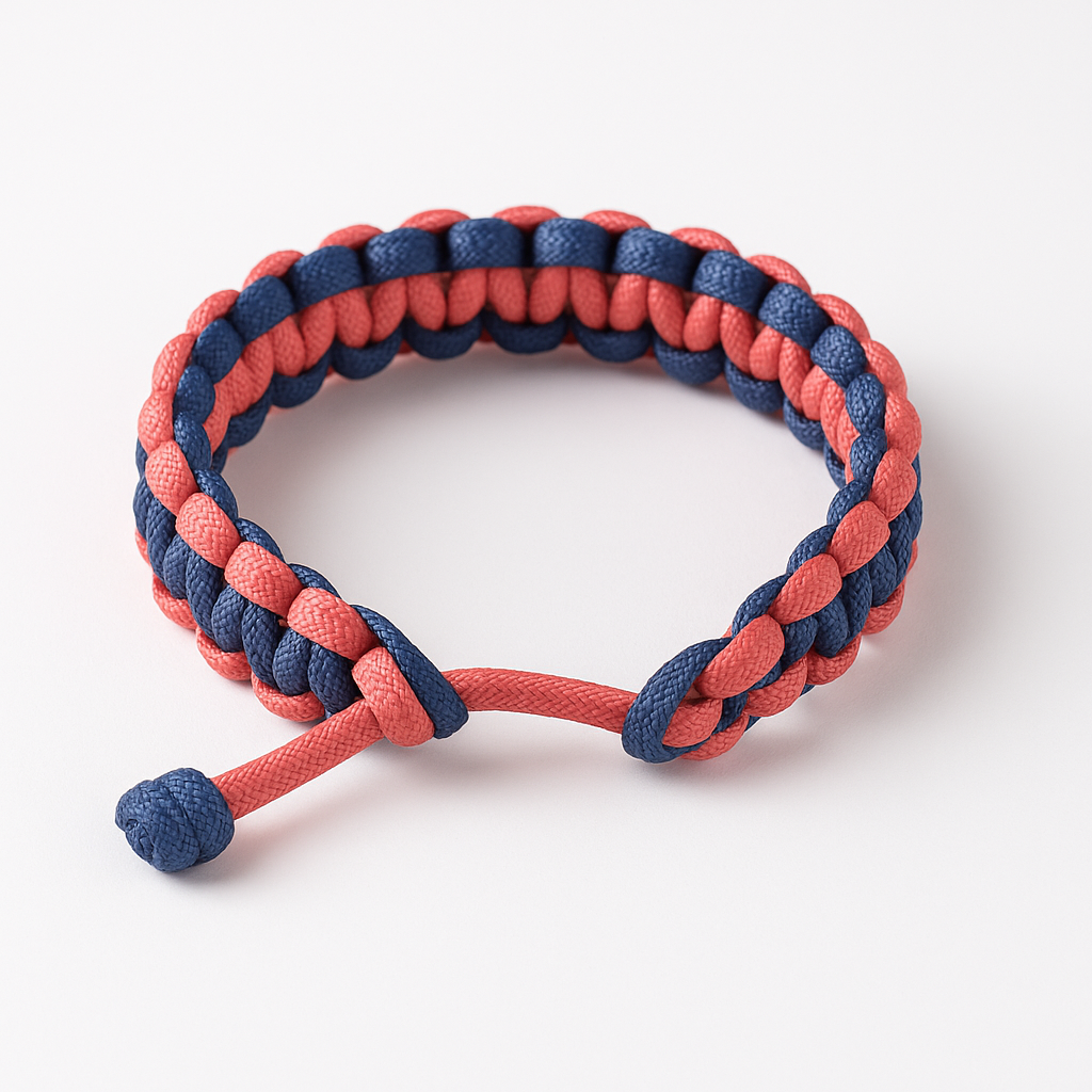 Bracelet en paracorde Rouge et Bleu