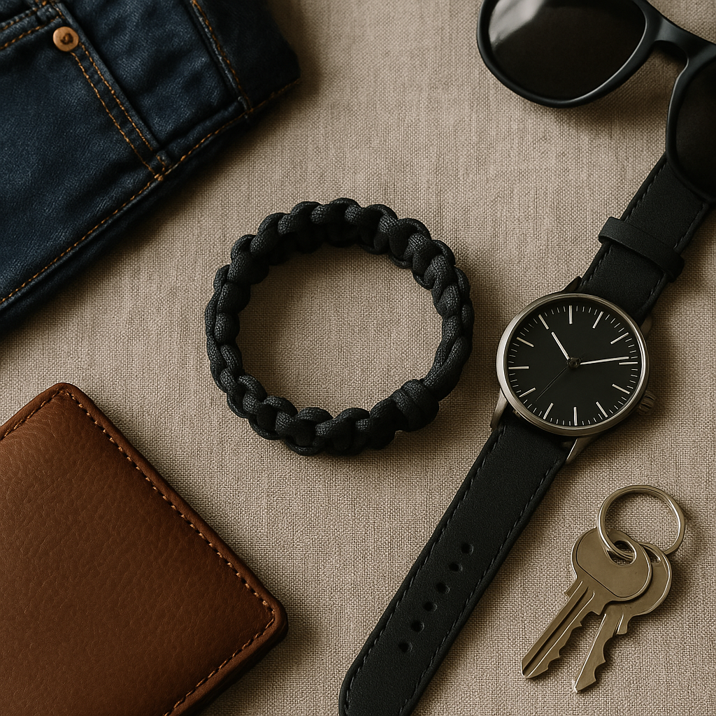 Bracelet en paracorde gris anthracite