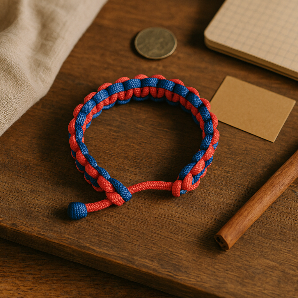 Bracelet en paracorde Rouge et Bleu
