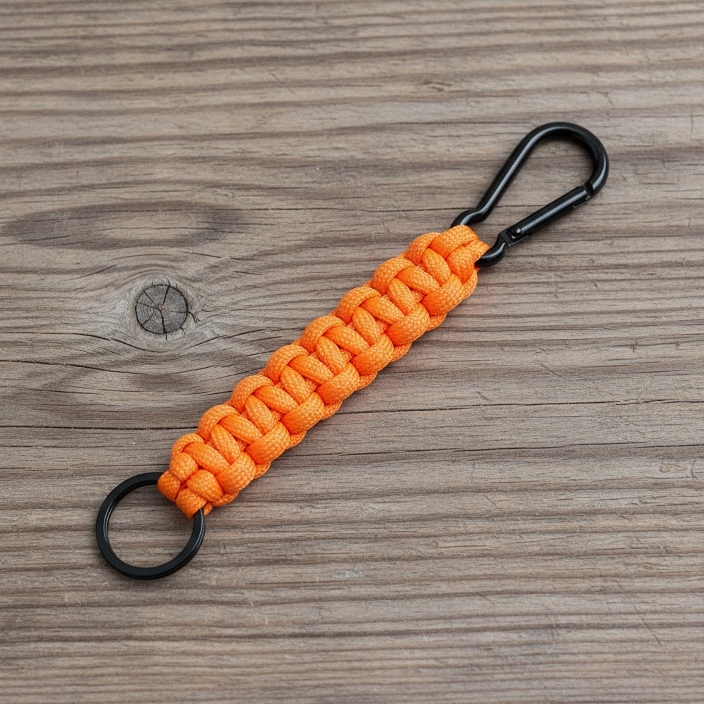 Porte-clés en paracorde orange