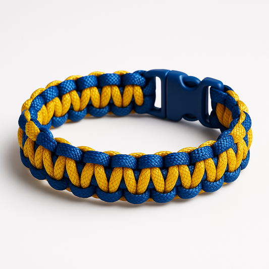 Bracelet en paracorde Jaune et bleu