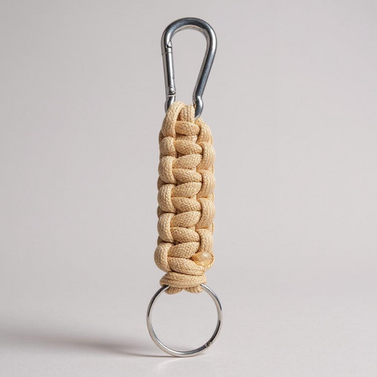 Porte-clés en paracorde beige