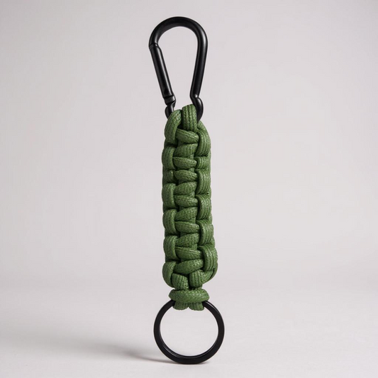 Porte-clés en paracorde vert foncé