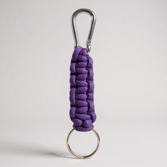 Porte-clés en paracorde violet