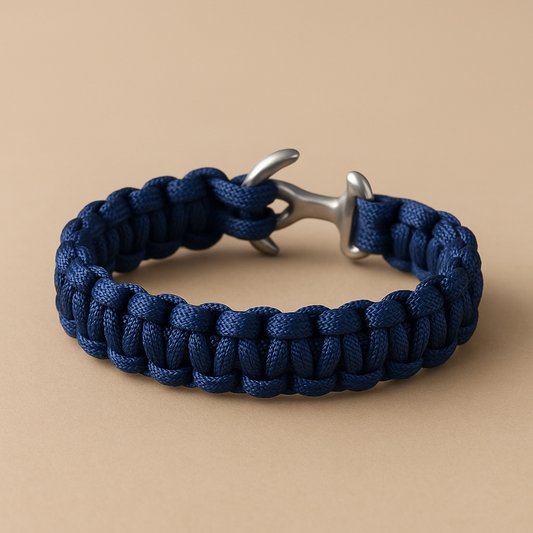 Bracelet en paracorde bleu marine
