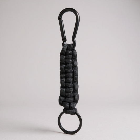 Porte-clés en paracorde noir