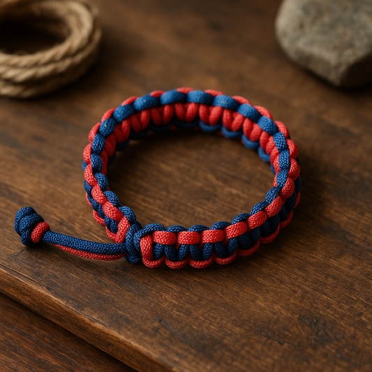 Bracelet en paracorde Rouge et Bleu