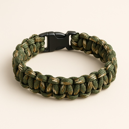 Bracelet en paracorde vert militaire