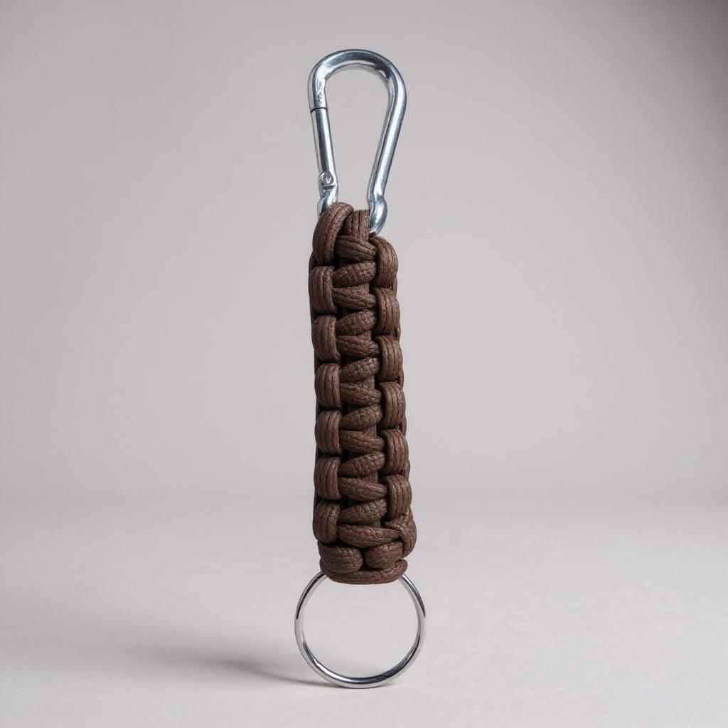 Porte-clés en paracorde marron