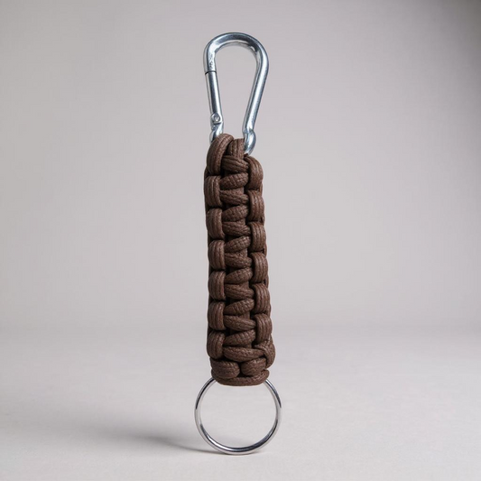 Porte-clés en paracorde marron
