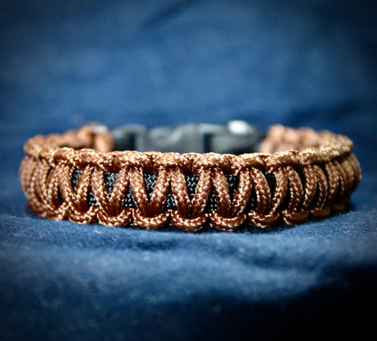 Bracelet en paracorde fin Noir et Marron