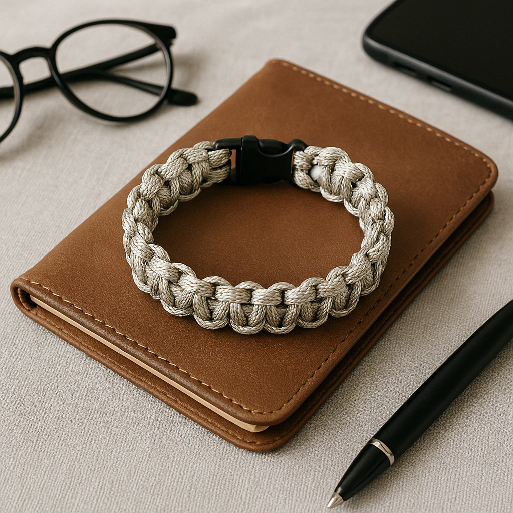 Bracelet en paracorde beige camouflage
