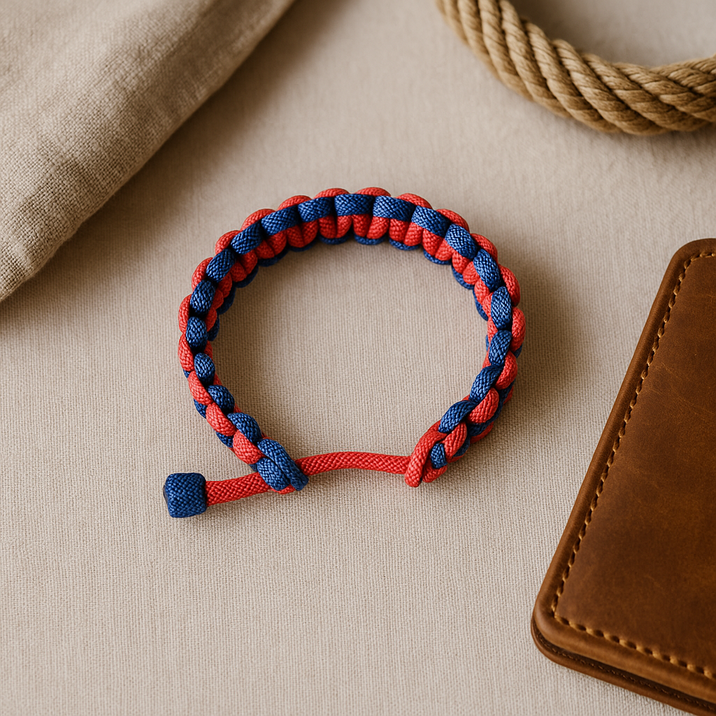 Bracelet en paracorde Rouge et Bleu