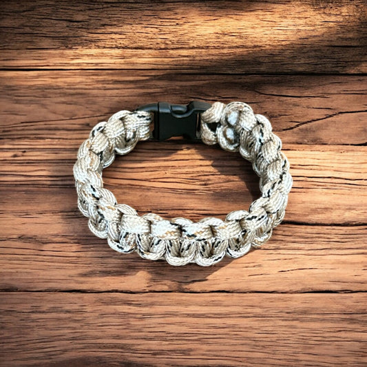 Bracelet en paracorde beige camouflage